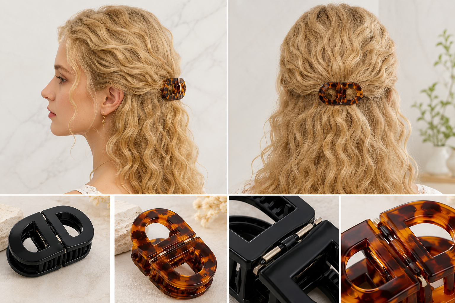 2Pce Magnetic Hair Clips For Women